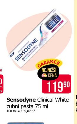 Sensodyne Clinical White zubní pasta 75 ml