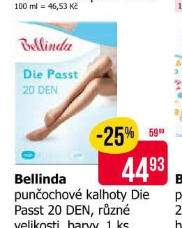 Bellinda punčochové kalhoty Die Passt 20 DEN