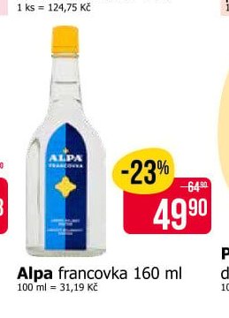 Alpa francovka 160 ml