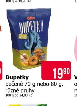 Dupetky pečené 70 g nebo 80 g
