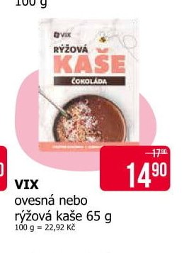 VIX ovesná nebo rýžová kaše 65 g