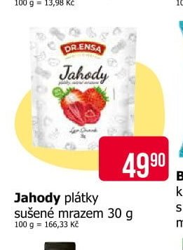 Jahody plátky sušené mrazem 30 g