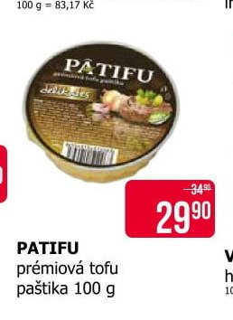 PATIFU prémiová tofu paštika 100 g