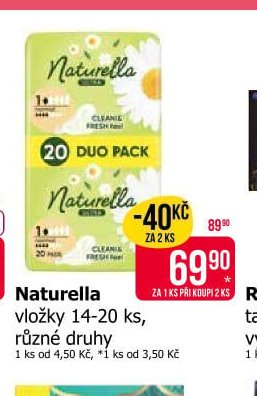 Naturella vložky 14-20 ks, různé druhy