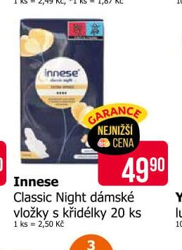 Innese Classic Night dámské vložky s křidélky 20 ks