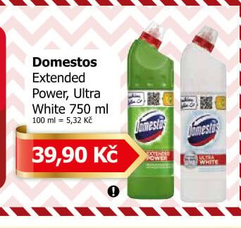 Domestos Extended Power, Ultra White 750 ml