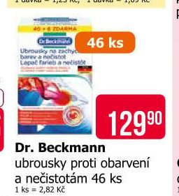 Dr. Beckmann ubrousky proti obarvení a nečistotám 46 ks