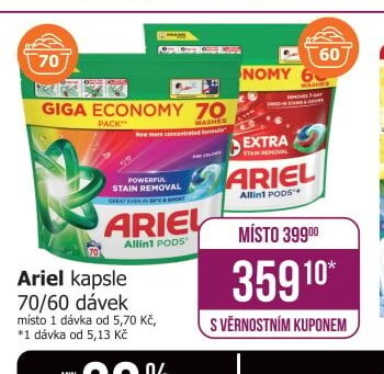 Ariel kapsle 70/60 dávek