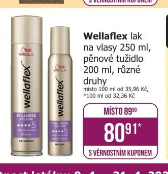 Wellaflex lak na vlasy 250 ml, pěnové tužidlo 200 ml, různé druhy