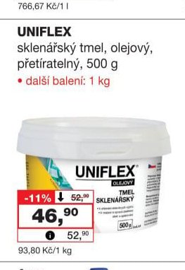 UNIFLEX sklenářský tmel