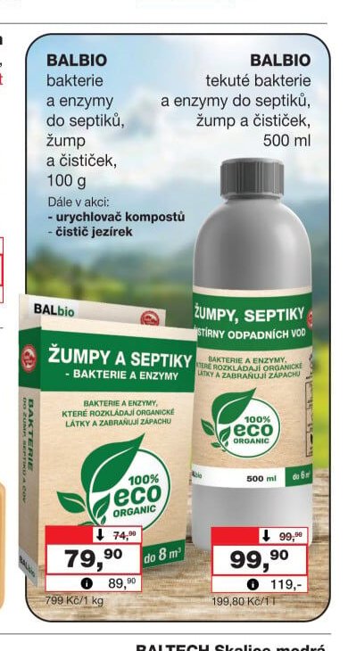 BALBIO bakterie a enzymy do septiků