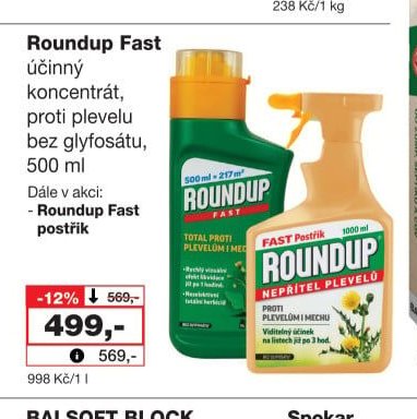 Roundup Fast účinný koncentrát