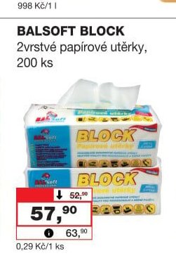 BALSOFT BLOCK papírové utěrky