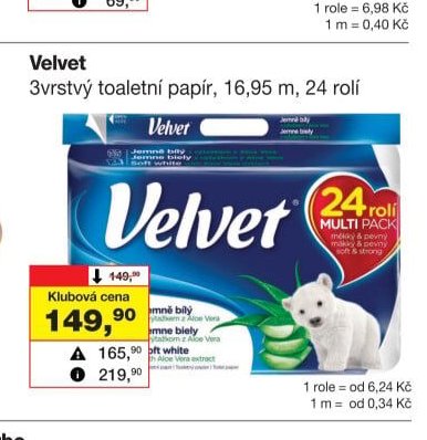 Velvet toaletní papír