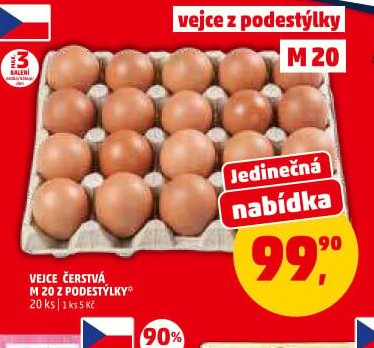 Vejce čerstvá M 20