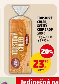 Toustový chléb světlý Crip Crop