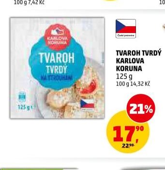 Tvaroh tvrdý Karlova Koruna