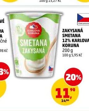 Zakysaná smetana 12% Karlova Koruna