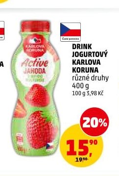 Drink jogurtový Karlova Koruna