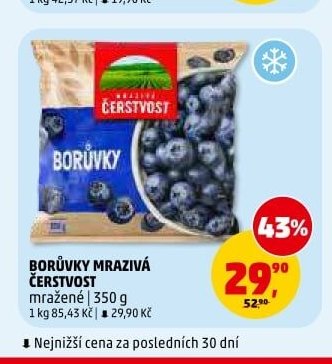 Borůvky mražené Čerstvost