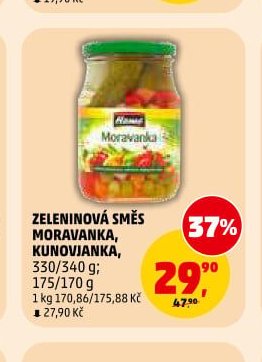 ZELENINOVÁ SMĚS MORAVANKA, KUNOVJANKA