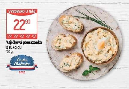 Vajíčková pomazánka s rukolou