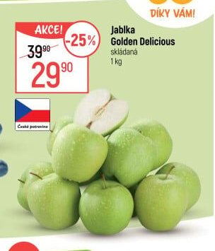 Jablka Golden Delicious