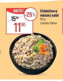 Chlebíčkový vlašský salát