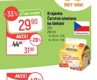 Krajanka Čerstvá smetana ke šlehání
