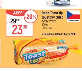 Delta Toast tip toustový chléb
