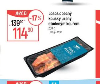 Losos obecný kousky uzený studeným kouřem