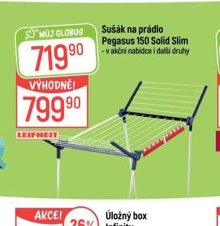 Sušák na prádlo Pegasus 150 Solid Slim