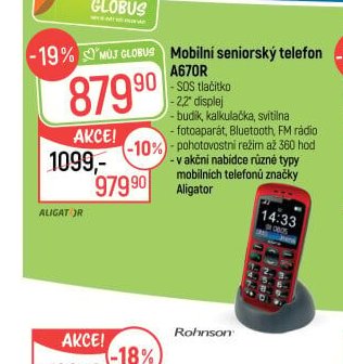 Mobilní seniorský telefon A670R