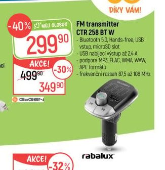 FM transmitter CTR 258 BT W