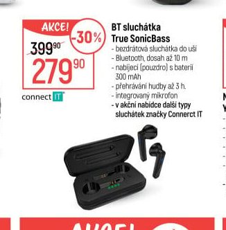 BT sluchátka True SonicBass
