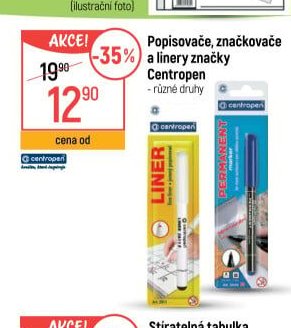 Popisovače, značkovače a linery značky Centropen