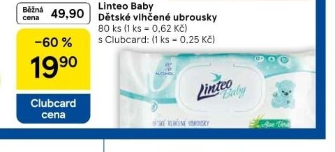 Linteo Baby Dětské vlhčené ubrousky