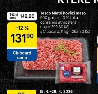 Tesco Mleté hovězí maso
