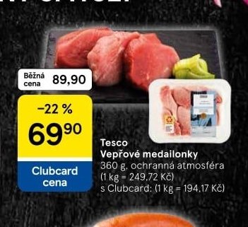 Tesco Vepřové medailonky