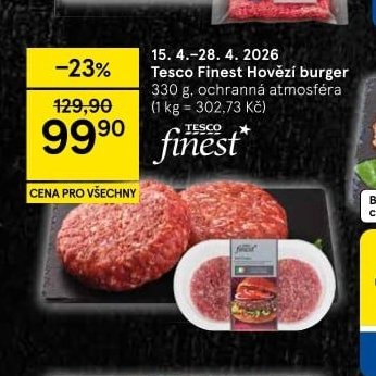 Tesco Finest Hovězí burger