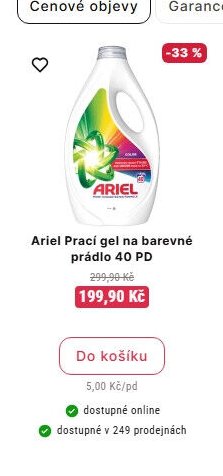 Ariel Prací gel na barevné prádlo 40 PD