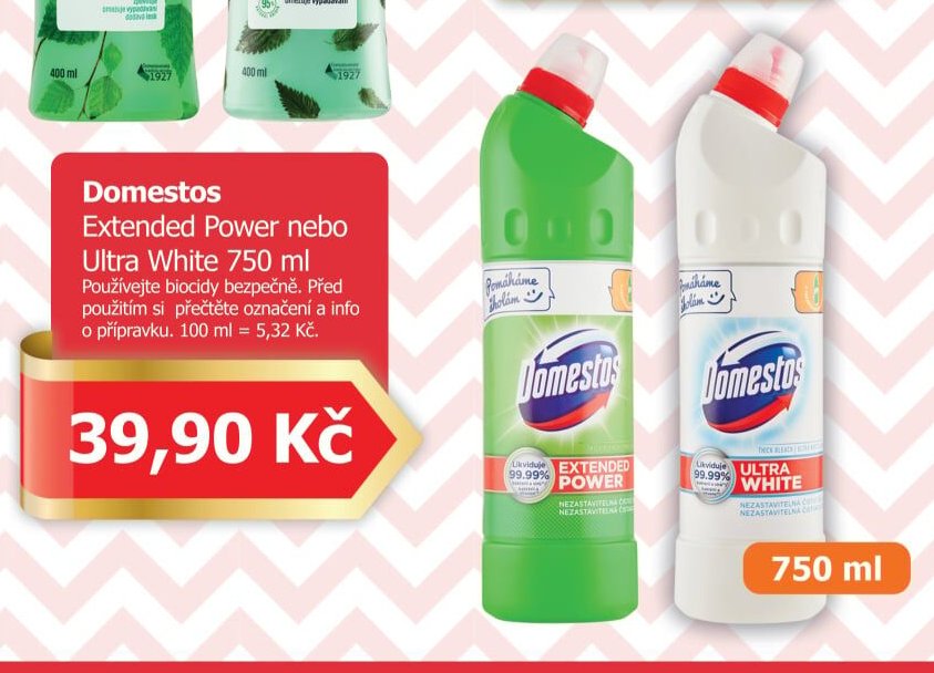 Domestos Extended Power nebo Ultra White 750 ml