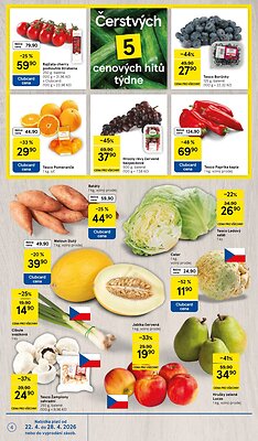 aktuální leták Tesco 22.4.2026-28.4.2026