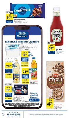 aktuální leták Tesco 29.4.2026-5.5.2026