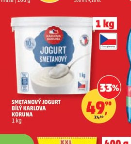 Smetanový jogurt Karlova Koruna