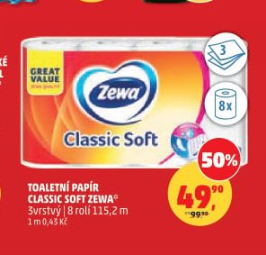 Toaletní papír Classic Soft Zewa