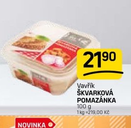 Vavřík ŠKVARKOVÁ POMAZÁNKA