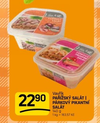 Vavřík PAŘÍŽSKÝ SALÁT | PÁRKOVÝ PIKANTNÍ SALÁT