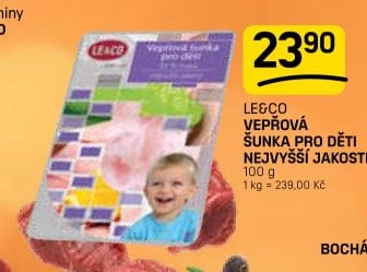 LE&CO VEPŘOVÁ ŠUNKA PRO DĚTI NEJVYŠŠÍ JAKOSTI
