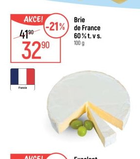 Brie de France 60 % t. v s.